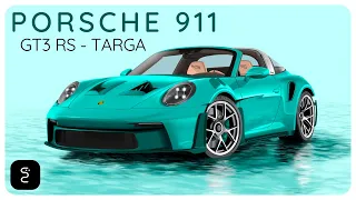 PORSCHE 911 GT3 RS - TARGA Drawing Timelapse 1/2