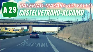 AUTOSTRADA A29 PALERMO-MAZARA DEL VALLO 2023: da CASTELVETRANO fino a ALCAMO [Sicily Car Ride]