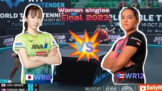 Hina Hayata (JPN) Vs Adriana Diaz (PTR)| WTT Contender Muscat 2023| WF