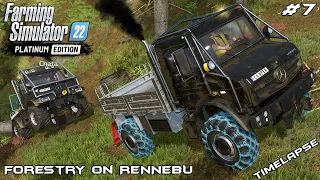 WINCHING LOGS with UNIMOGs & @ChataModding | Forestry on RENNEBU | FS22 Platinum Edition | Episode 7