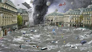 3 minutes ago in Germany, France and Italy! Hailstorm, tornado and flood