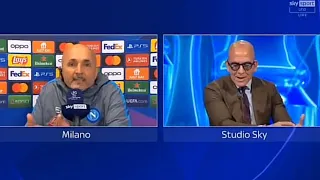 Spalletti litiga con Di Canio per l'arbitraggio di Milan-Napoli
