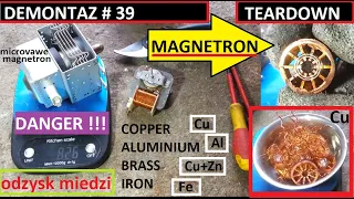 Disassembly - microwave magnetron + relatively safe instruction and disassembly of the coil from fan