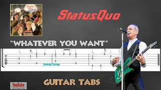 Status Quo - Whatever You Want - Guitar Tab Lesson Cover - Original Pace - Rhythm - Solo