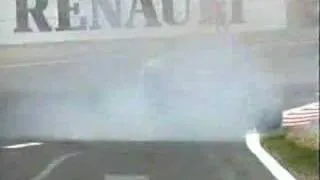 alesi and barichello crash in f1 gp of france 1994