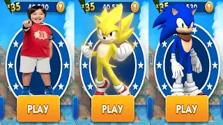 Sonic Dash vs Sonic Forces vs Sonic Dash 2 Sonic Boom vs Tag with Ryan All Characters Unlocked
