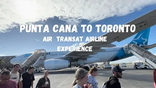 Air Transat Airline Review 2024 | Punta Cana to Toronto | All Inclusive Vacation Packages