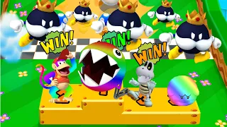 Mario Party 9 - Dry Bones vs Chain Chomp vs Diddy Kong vs King Boo #MarioGame