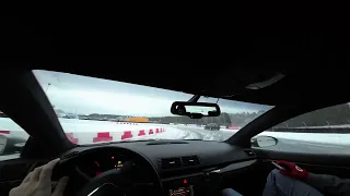 Audi RS4 b7 POV snow drift in Stayki karting track.