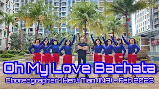 CBD | VALENTINE 2023 : Oh My Love Bachata  | LINE DANCE | Beginner | Heru Tian