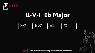 ii-V-I Eb Major (150 bpm) - Gypsy Jazz Backing Track  / Jazz Manouche Play Along