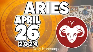 𝐀𝐫𝐢𝐞𝐬 ♈ 🙃𝐅𝐈𝐍𝐀𝐋𝐋𝐘 𝐄𝐕𝐄𝐑𝐘𝐓𝐇𝐈𝐍𝐆 𝐆𝐎𝐄𝐒 𝐈𝐍 𝐘𝐎𝐔𝐑 𝐅𝐀𝐕𝐎𝐑🌟 𝐇𝐨𝐫𝐨𝐬𝐜𝐨𝐩𝐞 𝐟𝐨𝐫 𝐭𝐨𝐝𝐚𝐲 APRIL 26 𝟐𝟎𝟐𝟒 🔮#tarot #zodiac