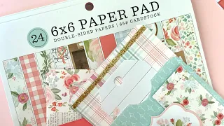 Let’s Use up 6x6 Paper Pad Projects Easy Mini Albums, Flat-mail