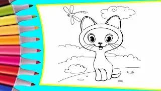 РАСКРАСКИ! Раскрашиваем картинки для детей из мультфильмов котенок Гав🐈