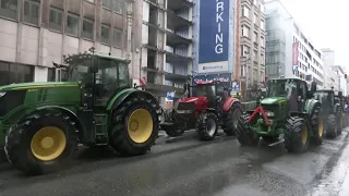 European farmers protest in Brussels