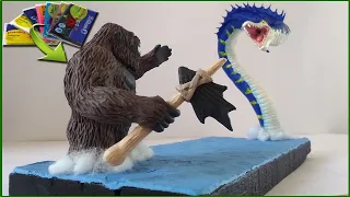 KONG VS DROWNVIPER WITH CLAY / PLASTILINA. Godzilla x Kong: The New Empire. 2024