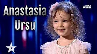 Anastasia Ursu, micuța poetă care a vrăjit juriul Românii au Talent! "Florin, ești foarte drăguț”