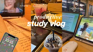 STUDY VLOG: realistic study routine! 📚 lots of studying, cafe hopping, uni life vlog