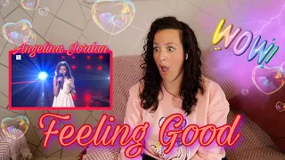 Reacting to Angelina Jordan | Feeling Good LIVE | 10 Year Old Angelina 😱😱🤯