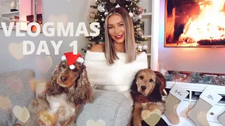 DECORATE THE HOUSE FOR CHRISTMAS WITH ME | VLOGMAS DAY 1