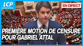 Gabriel Attal affronte sa première motion de censure déposée par la gauche à l'Assemblée