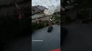 Big Tsunami WIPES OUT Indonesian Coastal Huts