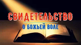 СИЛЬНОЕ СВИДЕТЕЛЬСТВО - О Божьей воле!