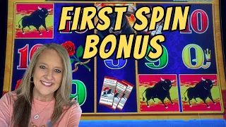 First Spin Bonus & a Triple Mini on My Bull  #slots #casino #slotmachine