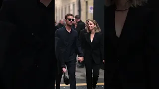 Theo James, Ruth Kearney 😍 At Giorgio Armani Men's Fw23 Fashion Show #shorts #giorgioarmani #fw23