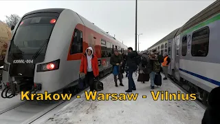 Pociąg Kraków - Warszawa - Wilno CODZIENNIE! Podróż z Polski na Litwę.