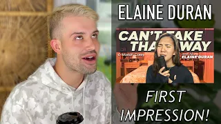 ELAINE DURAN REACTION // "CAN'T TAKE THAT AWAY" // FIRST IMPRESSION // MARIAH CAREY COVER