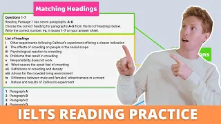 IELTS Reading Matching Headings | Best Strategy + Practice