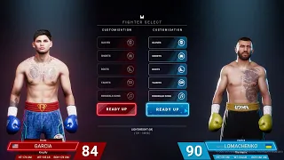 Ryan Garcia VS Vasilii Lomachenko || Undisputed Boxing Game Early Access ESBC