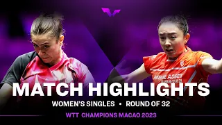 Jeon Jihee vs Bruna Takahashi | WS R32 | WTT Champions Macao 2023