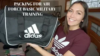 PACKING FOR AIR FORCE BASIC MILITARY TRAINING