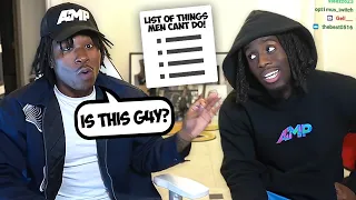 Duke Dennis & Kai Cenat Talks About Twitters List Of What Men CANT DO! 😭🌈