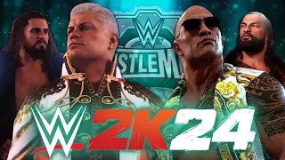 WrestleMania 40 WWE 2K24 Full PPV Card Playthrough