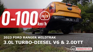 2023 Ford Ranger 3.0 V6 0-100km/h & engine sound