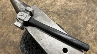 Forging a Jack O Lantern rounding hammer for halloween. SUPERSPOOKY.