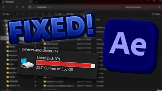 How To FIX After Effects Taking Up Storage Space (2024)