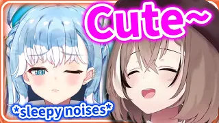 Kobo's Sleepy Voice made Mumei Laugh 【Hololive】