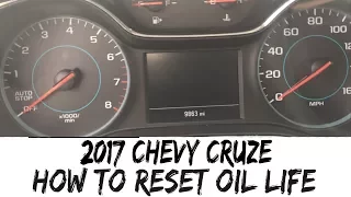 How To Reset Oil Life 2017 Chevy Cruze Chevrolet 17 16