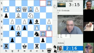 LIVE Blitz #3496 (Speed) Chess Game: Black vs GM Falstaf in Caro-Kann defense