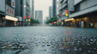 Peaceful Rain In A City Street 🌧 Study/Calm/Sleep (Lofi hip hop - Lofi Chill Mix)