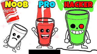 NOOB vs PRO vs HACKER - Happy Coca Cola Glass