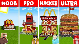 Minecraft NOOB vs PRO vs HACKER: SICHERSTE MCDONALDS BAU CHALLENGE ⛏