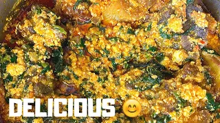 THE BEST NIGERIAN EGUSI SOUP 😍😍😍 | SPINACH and MELON SOUP