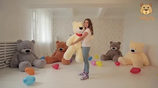 Мишка Тихон 130 см от Teddy Big белого цвета.