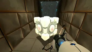 Saving Companion Cube in PORTAL