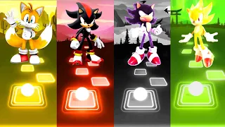 Tails vs Shadow vs Dark Sonic vs Super Sonic - Tiles Hop EDM Rush